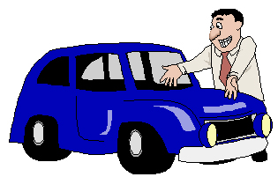 Cartoon: Car Dealer With Car